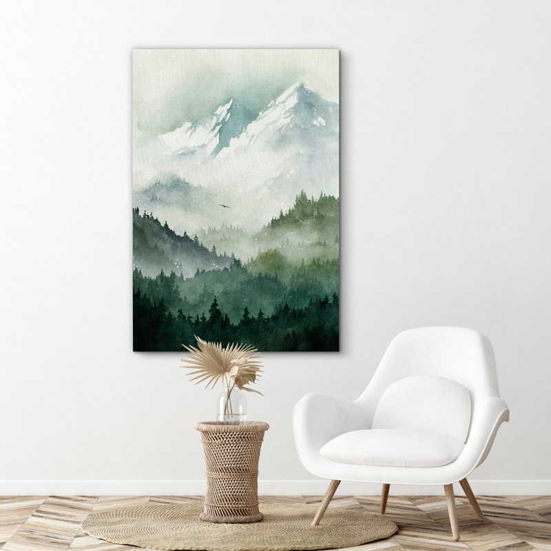 Vintage Forest And Mountain Landscape Oil Painting outlet Abstract Small Size Texture Wall Painting Custom Framed Painting Decor Art Christmas Gift